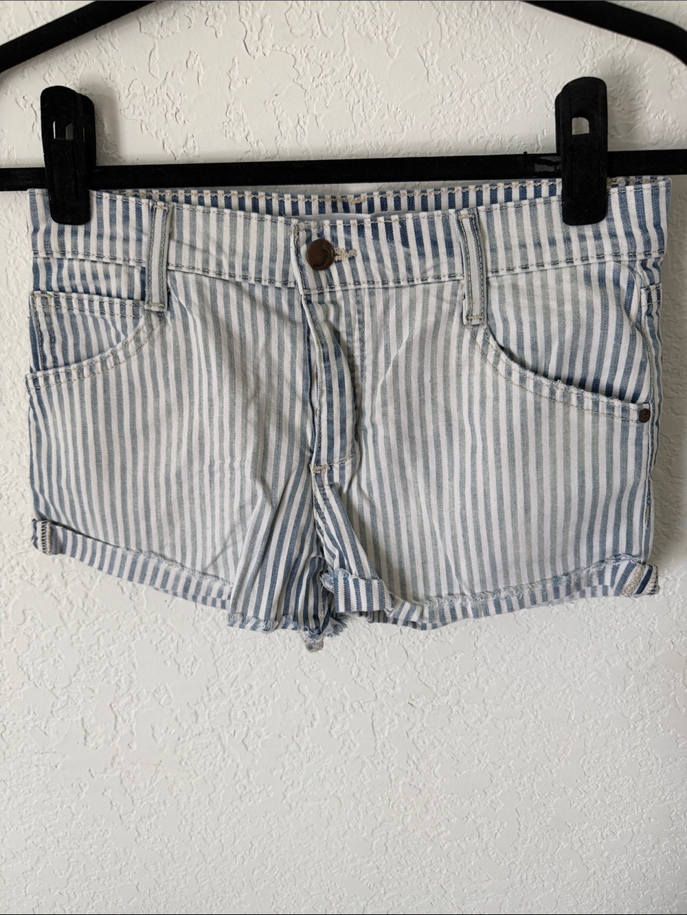 Joe’s Jeans Striped Blue & White Women’s Denim Shorts